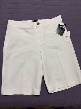 Saks Fifth Avenue White Women's Bermuda Shorts